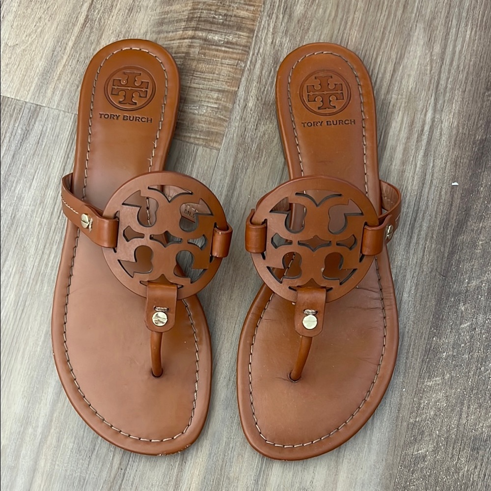 Tory Burch Tan Leather Sandals